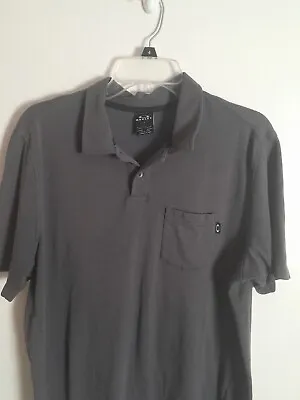 Oakley Shirt Mens Large Polo Shirt Gray Pocket Short Sleeve Golf Tennis  • $12.99