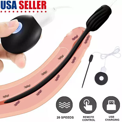 Urethral Penis Plug Male Vibrator Penis Training Masturbator Sex Toys For Men US • $15.67