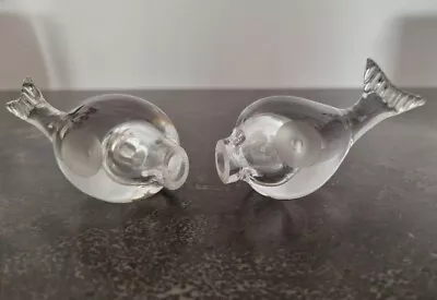 Pair Of Vintage Norwegian Crystal Fish By Hadeland. Only Ones On Ebay At Listing • £37.95
