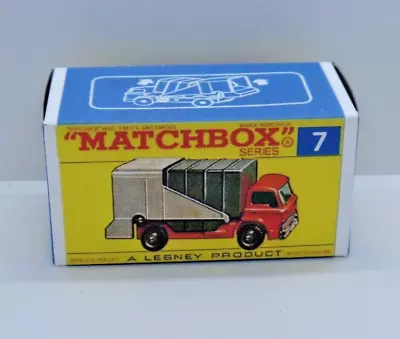 Matchbox Regular Wheels No.7d Ford Refuse Truck Custom Display Box Only • £4.49