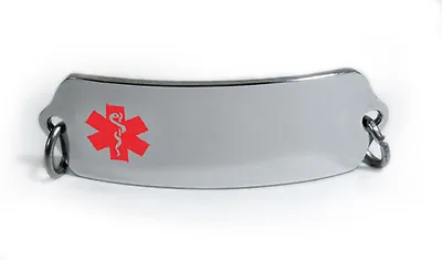 Engraved Medical Emergency Alert ID Bracelet Plate. Sold Without Chain Free Card • $19.99