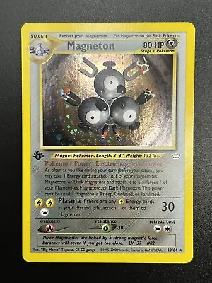 MAGNETON Pokemon Card - WOTC - 1st Edition - Neo Revelation - 10/64 - HOLO - NM • $129.95