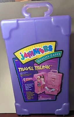 Vintage Jammers Quality Cases Purple Glittery Travel Trunk Fits 2 Dolls Handle • $40