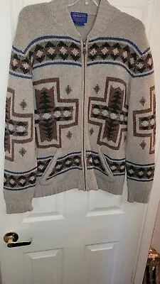 Pendleton MENS Sz M Indian Blanket Southwest Knit Cardigan Sweater Jacket • $65.99