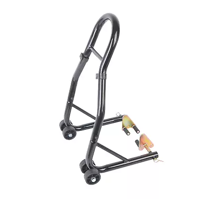 Adjustable Width Motorcycle Stand Front Wheel Lift Fork Stands Forklift Black • $44.84