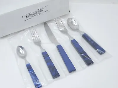 Vietri Laurel Five-Piece Place Setting Flatware Blue Made In Italy • $53.99