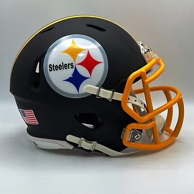 Pittsburgh Steelers Riddell Speed CUSTOM Matte Black Current Colors Mini Helmet • $65