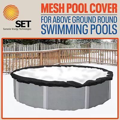 SunSolar Energy Technologies - Above Ground Round MESH Winter Pool Cover W/Clips • $68.61