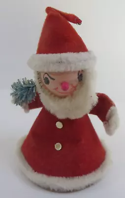 Vintage Santa Claus Velvet Miniature Figure JAPAN Pipe Cleaner Figurine Felt • $14.99