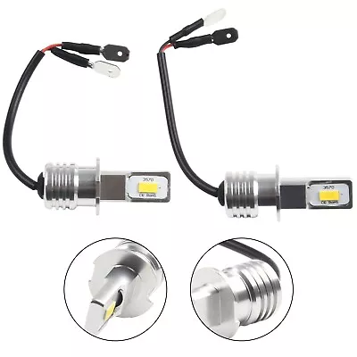 Yellow DRL Lamp Set Of 2 H3 LED Fog Light Bulb Conversion Kit 3000K 80W • $27.21