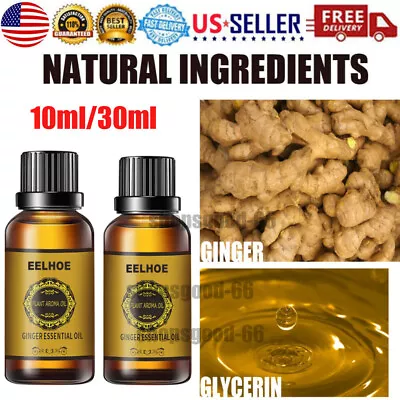 $6.95 • Buy Belly Drainage Ginger Oil Natural Therapy Lymphatic Essential Massage Liquid US