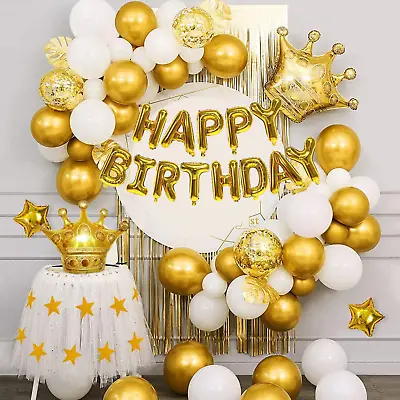 £10.99 • Buy Happy Birthday Balloons 16th 18th 25th 40th Age Number Theme Party DECOR BALOONS