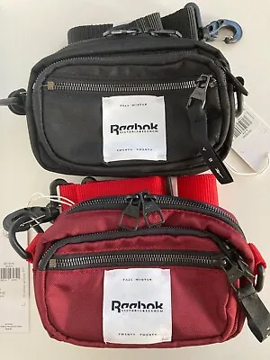 Reebok X Victoria Beckham Polyester Belt Bag With Logo Black/Burgundy - NWT • $149