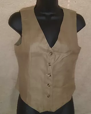 Elm Design Beige Ramie Button Up Vest  Size 1 S • $80