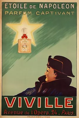 Etoile Napoleon Viville 1910 Parfum Print Poster Wall Picture Image A4 Size • £5.99
