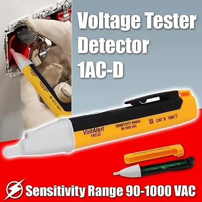 £3.29 • Buy Voltage Tester Pen 1AC-D 90-1000VAC Electric Power Alert Detector LED Flashing
