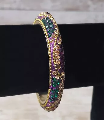 Vintage Bracelet / Bangle - Purple & Green • $14.99