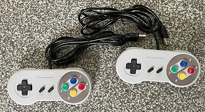 2 X USB - PC USB SNES GamePad Controller Compatible RetroPie MAME & Hyperspin UK • £13.25