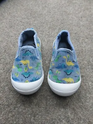 Size 6 EU23 F&F (Tesco) Baby Boy Blue Dinosaur Shoes VGUC • £2.20