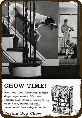 1958 ENGLISH POINTER & PURINA Dog Chow Vintge-Look DECORATIVE REPLICA METAL SIGN • $24.99