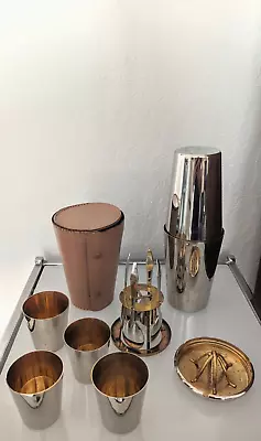 Vintage Art Deco Germany Cocktail Shaker Set 1920s D.R.G.M Travel Bar Chase Era • $275