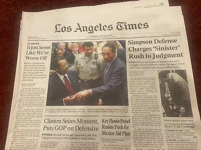 Los Angeles Times: O.J SIMPSON TRIAL OF CENTURY - OPENING STATEMENT /JAN 26 1995 • $9.99