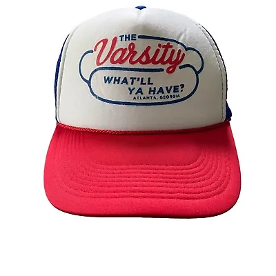 Vintage The Varsity Atlanta Trucker Hat What'll Ya Have Mesh Cap Snapback Adjust • $14.99