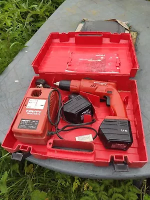 £32.99 • Buy HILTI Cordless Drill 2 Batterys Charger In Box Working Order Workshop Power Tool