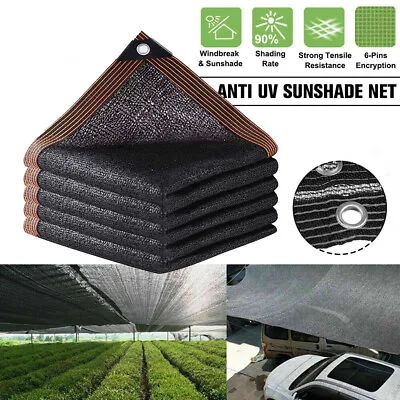 90% Sun Shade Cloth Net Outdoor Patio Plant Cover Mesh W/ Grommets Various Size • $24.99