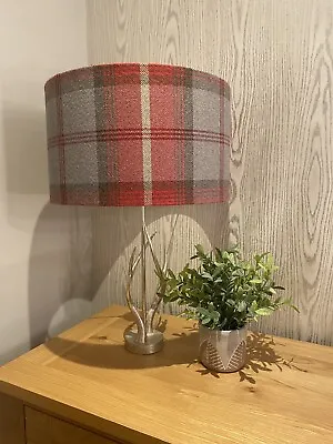 Lampshade In Porter And Stone Balmoral Red And Grey Tartan Ceiling Or Lamp • £25.95
