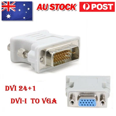 $7.99 • Buy DVI D Male To VGA Female Socket Converter Adapter For LCD TV HDTV Projector 1pcs