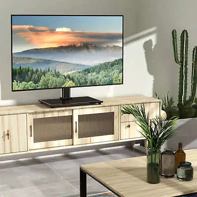 Universal Tabletop TV Stand Glass Base With Mount For 27-60 Inch Flat Screen TVs • $34.99