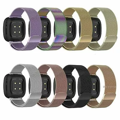 For Fitbit Versa 3 / Sense Watch Band Milanese Loop Stainless Steel Wrist Strap • $7.99