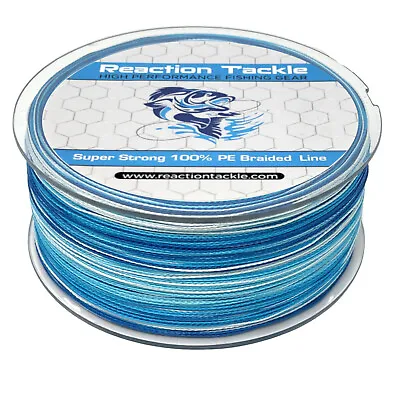 Reaction Tackle Braided Fishing Line / Braid - Blue Camouflage / 4 And 8 Strands • $69.99