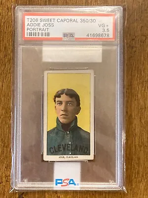 1909 T206 Sweet Caporal Portrait Addie Joss PSA VG+ 3.5 Double Authenticated • $685