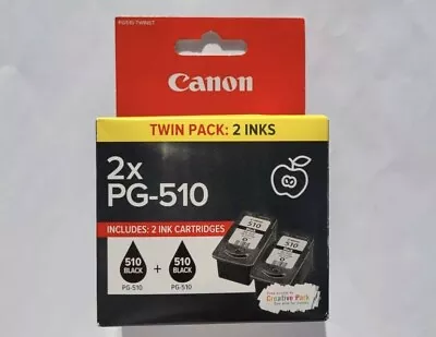 GENUINE Canon PG-510 Black Ink Cartridge - Twin Pack - 2 Inks • $40.99