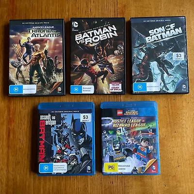 $19.95 • Buy DC Universe Animated Original Movie Lot Justice League Batman Lego DVD Blu-ray