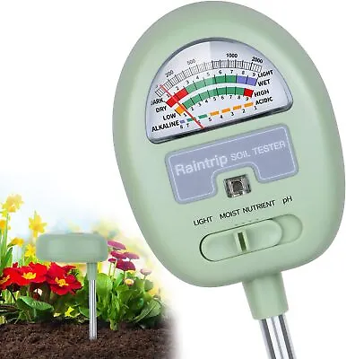 Soil Moisture Meter 4-in-1 Soil Ph Meter Soil Tester For Moisture Light Nutrient • $23.33