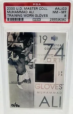 Muhammad Ali 2000 Ud Master Collection Training Worn Gloves Card #13/50 Psa 8 • $425