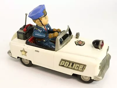 Vintage NOMURA Tin Mystery Police Car Battery Operated Made In Japan 1950/60 • $150