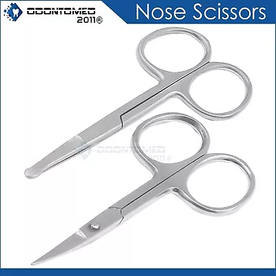 Facial Hair Scissors For Men Beard Mustache Nose Hair Trimming 2 Pcs • $7.55