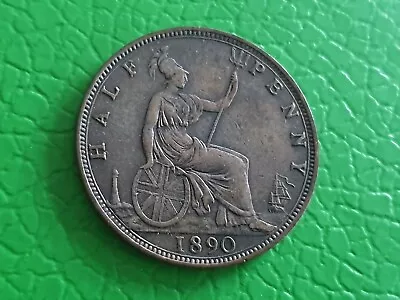 1890 Queen Victoria Half Penny Good Grade • £0.99