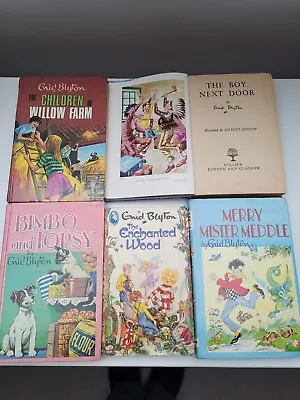 5 Enid Blyton Books Bimbo & Topsy Children Of Willow Farm Merry Mr Meddle • £1.50
