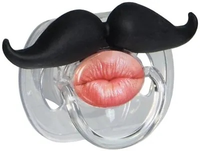 BabyStache Kissable Baby Pacifier Professional Black Child Infant Moustache • $8.90