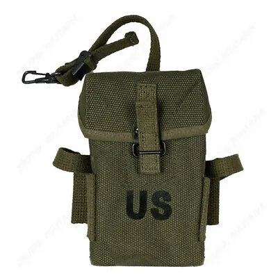 WWII Vietnam War M1956 M14 Army Canvas Bag Long Type Ammo Pouch Replica Military • $29.40