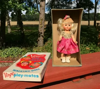 $129.99 • Buy MIB Vintage 1950s Beehler Arts Virga Playmate Dinner P-822 Walking Doll 8” HTF