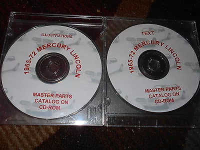 1965 - 1972 Lincoln Continental Mark Mercury Car Master Parts Manual Catalog Cd • $9.99