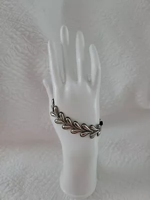 Vintage Danecraft Sterling Silver 925 Bracelet 7.5  Leaf Design  • $43.99