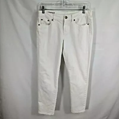 J Crew Ankle Toothpick Size 30 White Skinny Jean (32  X 27.5 ) Denim Stretch • $36.81