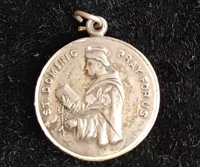 Sterling Silver - Vintage 1930-1940's  St Dominic  And Mother Mary       #6 • $25